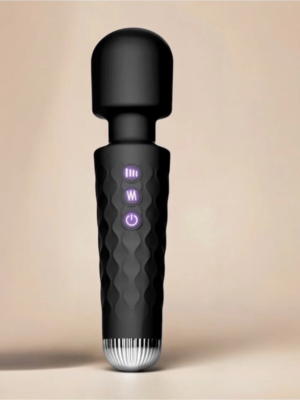 Black Massage Wand: Multi Vibration Modes, App & Waterproof. SEALED/NEW